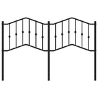 Metal Headboard Black 135 cm