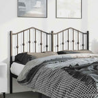 Metal Headboard Black 135 cm