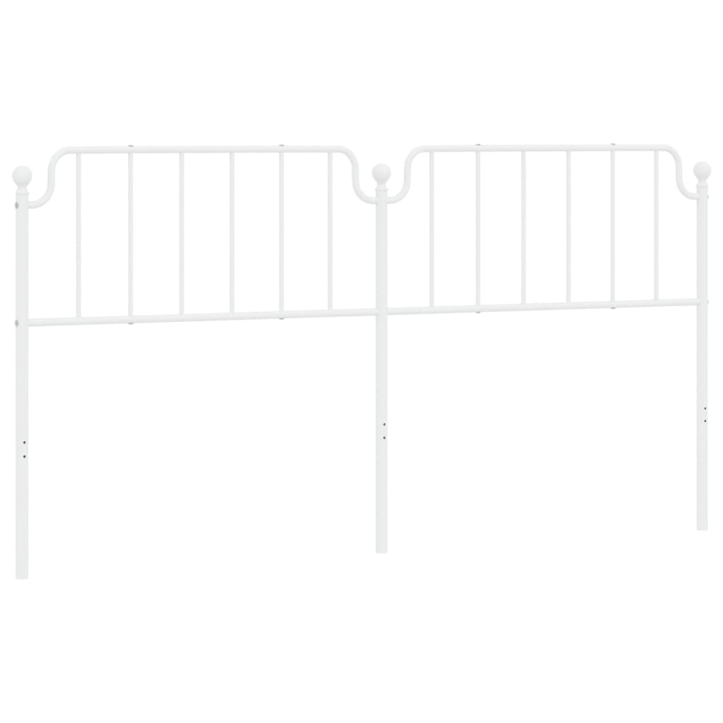 Metal Headboard White 200 cm