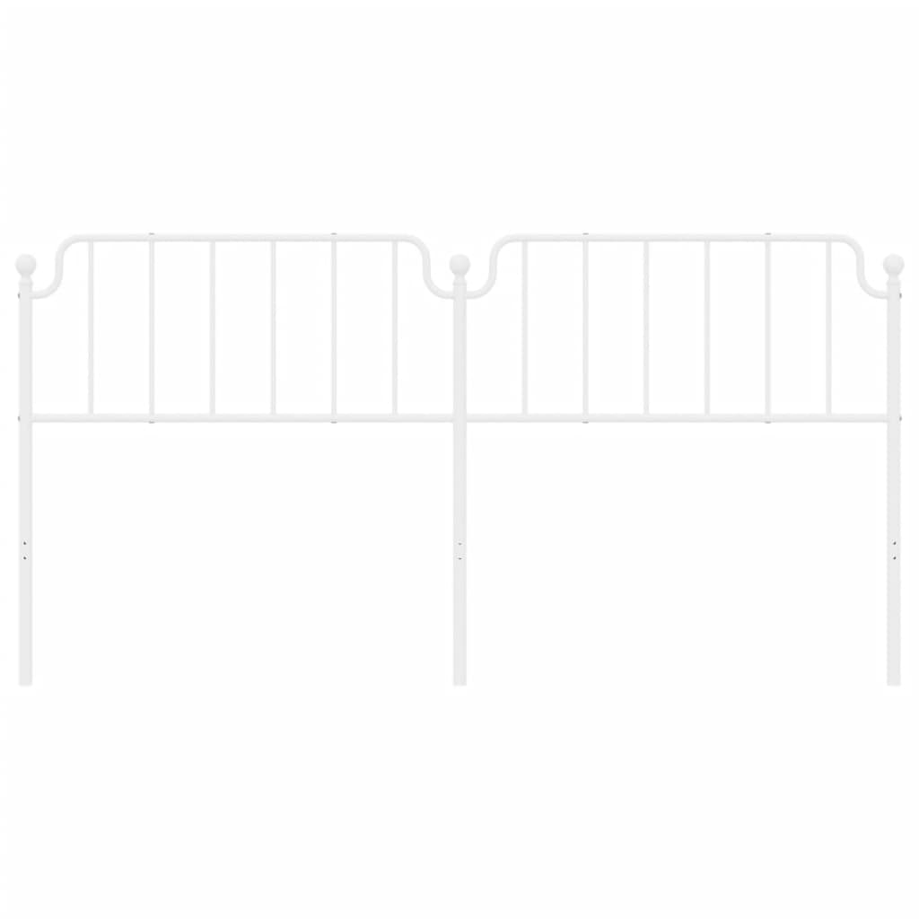 Metal Headboard White 200 cm