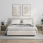 Bedside Cabinets with Glass Doors 2 pcs Sonoma Oak 35x37x42 cm