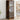 Highboard with Glass Doors Smoked Oak 35x37x109 cm