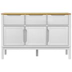 Sideboard FLORO White 114x43x74 cm Solid Wood Pine