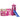Kids' Loft Bed With Tower Without Mattress Pink