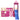 Kids' Loft Bed With Tower Without Mattress Pink