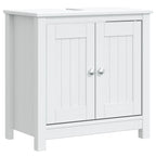 2 Piece Bathroom Furniture Set BERG White Solid Wood Pine