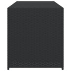 Garden Storage Box Black 283L Poly Rattan