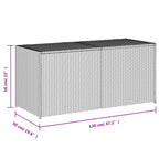 Garden Storage Box Black 283L Poly Rattan
