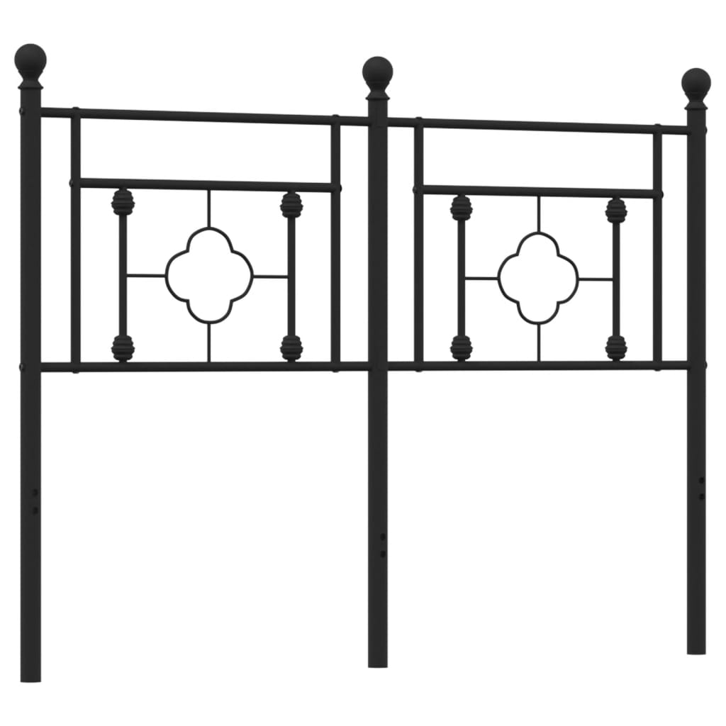 Metal Headboard Black 120 cm