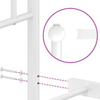 Metal Bed Frame without Mattress with Headboard White 120x200cm