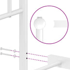 Metal Bed Frame without Mattress with Footboard White 107x203cm