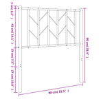Metal Headboard White 75 cm
