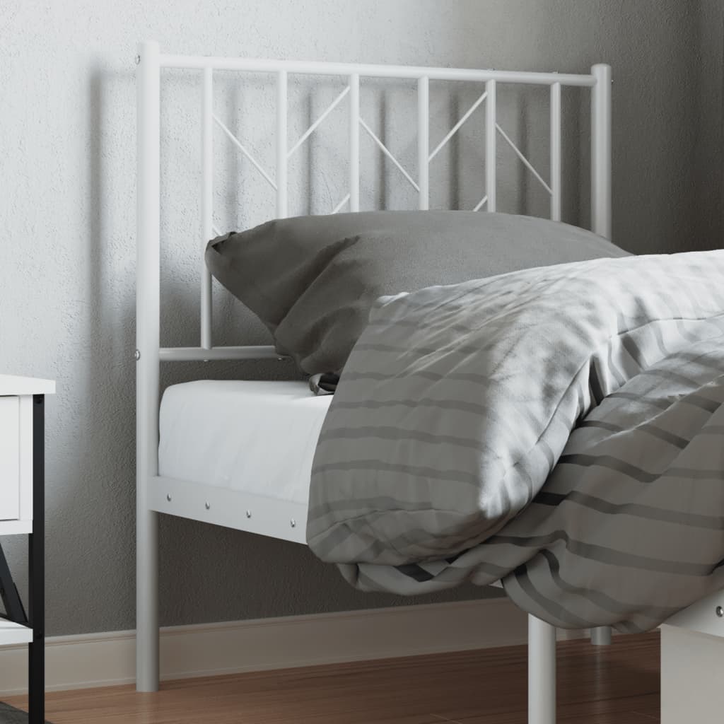 Metal Headboard White 75 cm