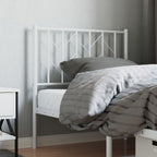 Metal Headboard White 80 cm