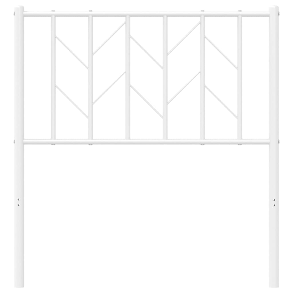 Metal Headboard White 80 cm