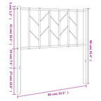 Metal Headboard White 80 cm