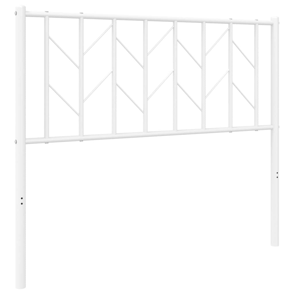 Metal Headboard White 100 cm