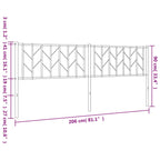 Metal Headboard White 200 cm