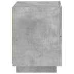 Bedside Cabinet with LED Lights Concrete Grey Engineered Wood