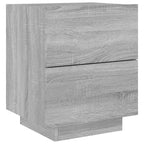 Bedside Cabinet with LED Lights Grey Sonoma Engineered Wood