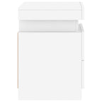 Bedside Cabinets with LED Lights 2 pcs White 35x39x55 cm