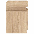Bedside Cabinets with LED Lights 2 pcs Sonoma Oak 35x39x55 cm