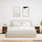 Bedside Cabinets with LED Lights 2 pcs Smoked Oak 35x39x55 cm