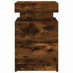Bedside Cabinets with LED Lights 2 pcs Smoked Oak 35x39x55 cm