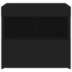 Bedside Cabinets with LED Lights 2 pcs Black 50x40x45 cm