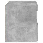 Bedside Cabinet with LED Lights Concrete Grey 50x40x45 cm
