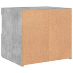 Bedside Cabinet with LED Lights Concrete Grey 50x40x45 cm