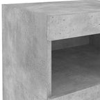Bedside Cabinet with LED Lights Concrete Grey 50x40x45 cm
