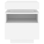 Bedside Cabinets with LED Lights 2 pcs White 40x39x48.5 cm