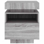 Bedside Cabinet with LED Lights Grey Sonoma 40x39x48.5 cm