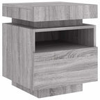 Bedside Cabinets with LED Lights 2 pcs Grey Sonoma 40x39x48.5 cm