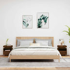 Bedside Cabinets with LED Lights 2 pcs Brown Oak 40x39x48.5 cm