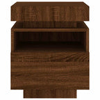 Bedside Cabinets with LED Lights 2 pcs Brown Oak 40x39x48.5 cm