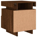 Bedside Cabinets with LED Lights 2 pcs Brown Oak 40x39x48.5 cm