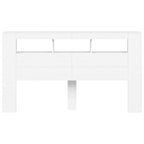 LED Headboard White 180x18.5x103.5 cm Engineered Wood