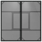 Garden Table with Glass Top Black 80x80x75 cm Poly Rattan