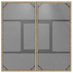 Garden Table with Glass Top Beige 80x80x75 cm Poly Rattan