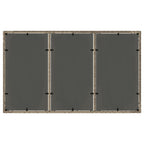 Garden Table with Glass Top Grey 150x90x75 cm Poly Rattan