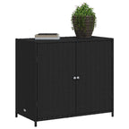 Garden Storage Cabinet Black 83x45x76 cm Poly Rattan