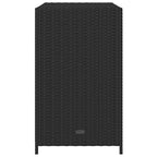 Garden Storage Cabinet Black 83x45x76 cm Poly Rattan