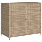 Garden Storage Cabinet Beige 83x45x76 cm Poly Rattan