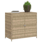 Garden Storage Cabinet Beige 83x45x76 cm Poly Rattan