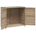 Garden Storage Cabinet Beige 83x45x76 cm Poly Rattan