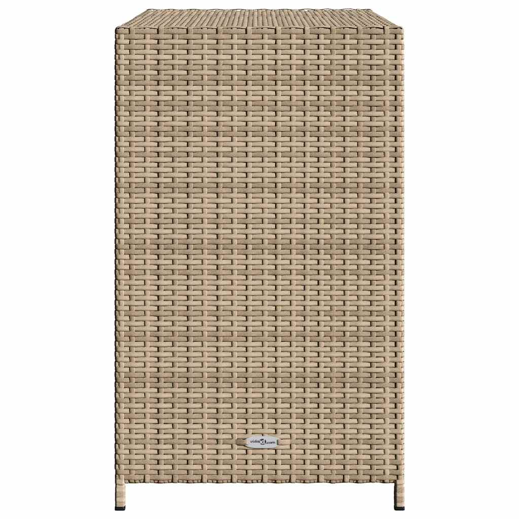 Garden Storage Cabinet Beige 83x45x76 cm Poly Rattan