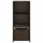 Garden Storage Cabinet Brown 50x55x115 cm Poly Rattan