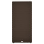 Garden Storage Cabinet Brown 50x55x115 cm Poly Rattan